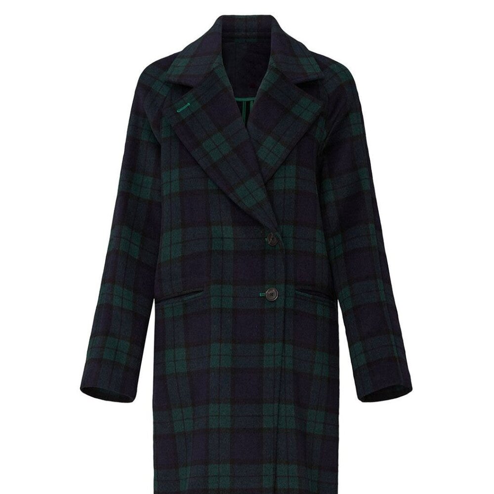NWT Avec Les Filles Plaid  Raglan Coat Trendy fit - Picture 8 of 9